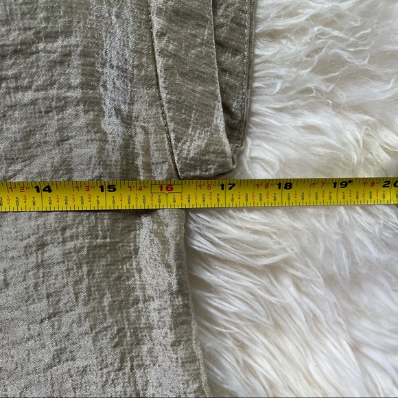 J.Crew Soft Gold Lame' Shirt Dress Sz 4 - Picture 7 of 10